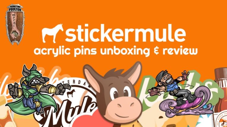 Sticker Mule Acrylic Pins Unboxing and Review