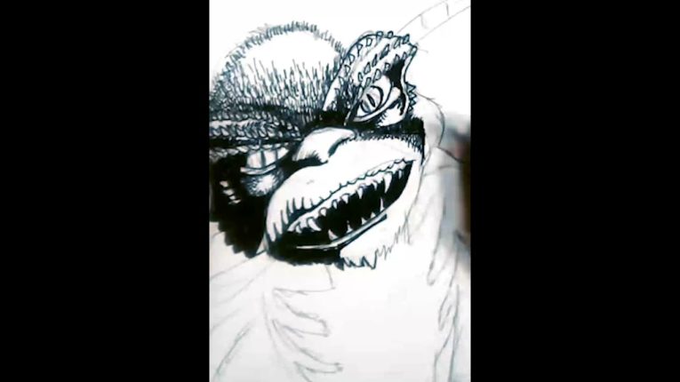 Drawing Stripe from Gremlins (1984)