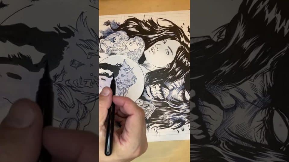 Totally finishing this Paul Bunyan vs Dracula cover today!